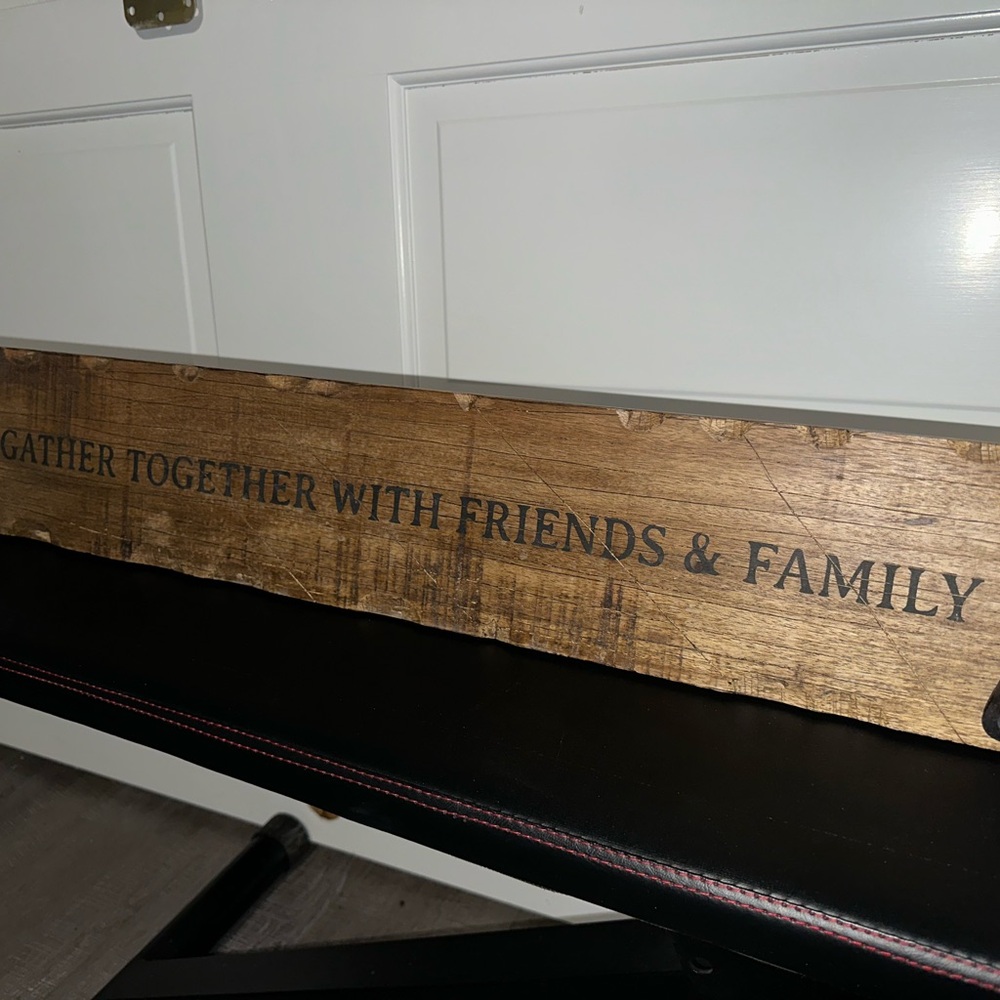 Mud Pie Rustic Brown Wooden Sign